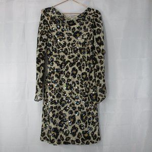 ANTONIO MELANI ANIMAL PRINT LONG SLEEVE DRESS 2